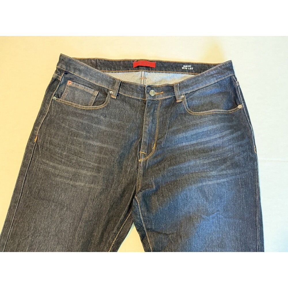 MBX Slim‎ Fit Stretch Men's W38 L32 Dark Blue Jeans Denim Dark Blue